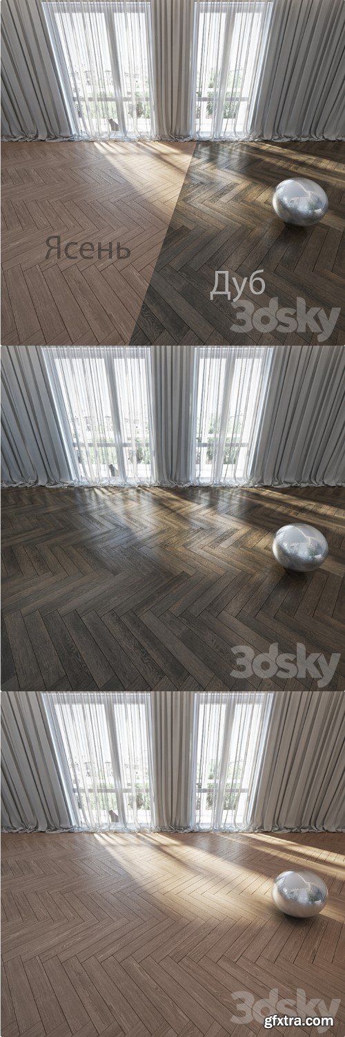 Parquet, Herringbone Herringbone, French Christmas Tree, ash and oak.