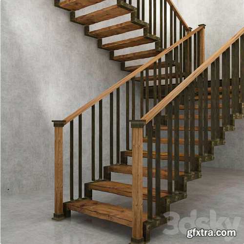 Stairs in the industrial style