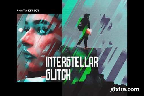 Interstellar Glitch Poster Photo Effect EYXVUDH