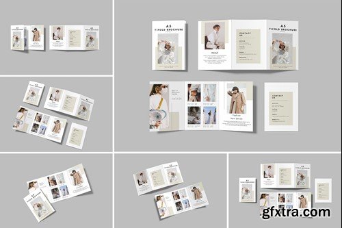 A5 Trifold Brochure Mockup 6JG3BN7