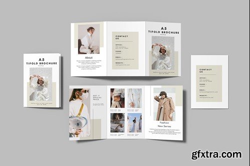 A5 Trifold Brochure Mockup 6JG3BN7