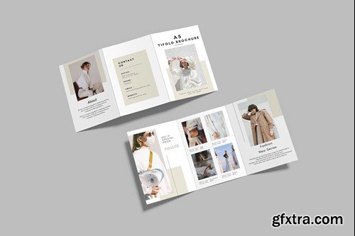 A5 Trifold Brochure Mockup 6JG3BN7