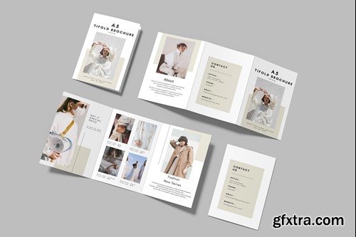 A5 Trifold Brochure Mockup 6JG3BN7