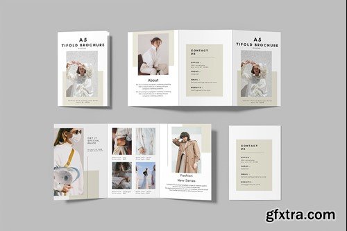 A5 Trifold Brochure Mockup 6JG3BN7