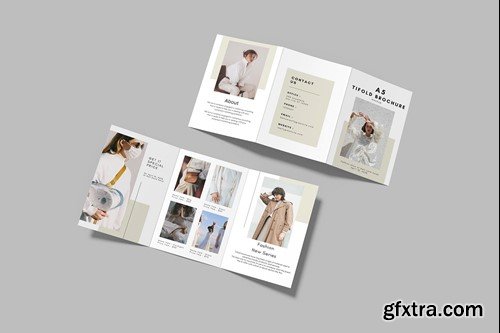 A5 Trifold Brochure Mockup 6JG3BN7