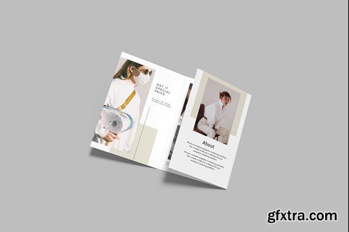 A5 Trifold Brochure Mockup 6JG3BN7