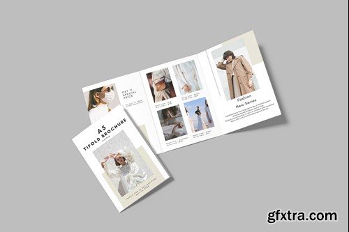 A5 Trifold Brochure Mockup 6JG3BN7