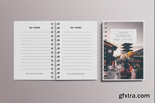 A5 Spiral Notebook Mockup RP7UL6Q