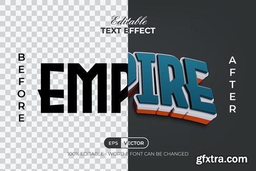 Empire 3D Editable Text Effect Curved Style 53ESABN