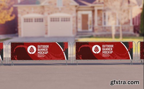 Pack Outdoor Banners Scene Mockup R9FMZZ8