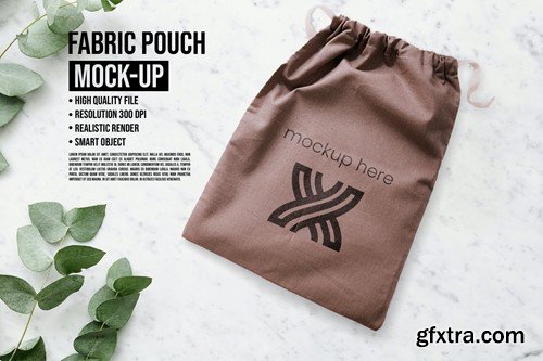 Fabric Pouch Packaging Mockups UW8PM2V