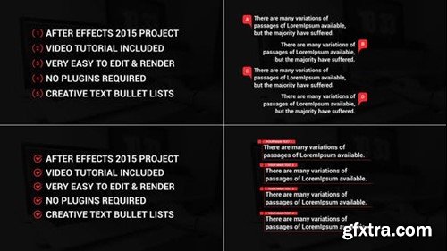 Videohive Modern Text Bullet Lists 47416239