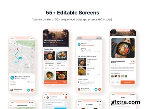 Yummie Premium Food Order App UI Kit Ui8.net