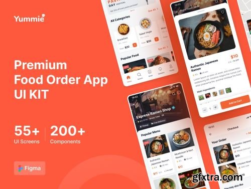 Yummie Premium Food Order App UI Kit Ui8.net