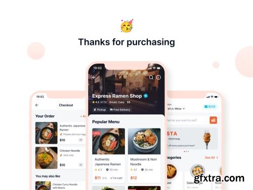 Yummie Premium Food Order App UI Kit Ui8.net