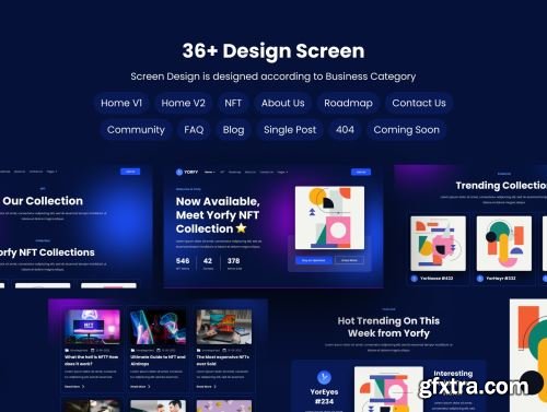 Yorfy NFT Portfolio Website UI Kit Ui8.net