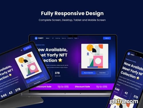 Yorfy NFT Portfolio Website UI Kit Ui8.net