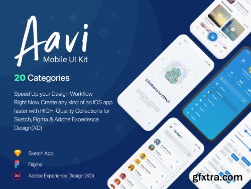 Aavi Mobile App UI Kit Ui8.net