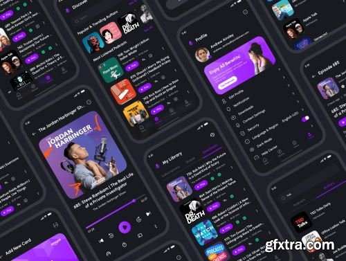 WeTalk - Podcast App UI Kit Ui8.net