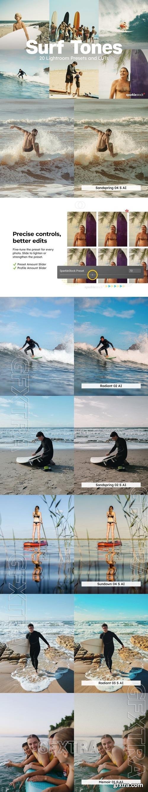 20 Surf Tones Lightroom Presets & LUTs 4PHHKYM