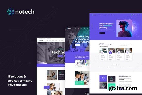 Notech - IT Solutions & Services PSD Template Z8A73RH