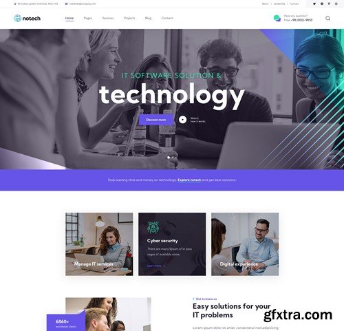 Notech - IT Solutions & Services PSD Template Z8A73RH