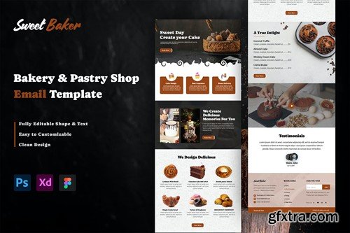 Bakery Newsletter Email Template 5MB4KLU