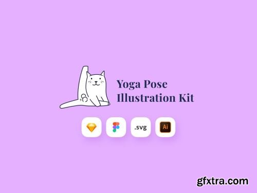 Yoga Pose Illustration Kit Ui8.net