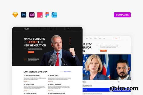 Political Party Website Template MVZ4QP3