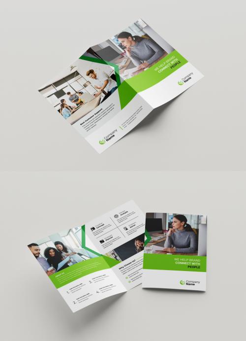 Green Color Business BiFold Brochure Layout 575931652