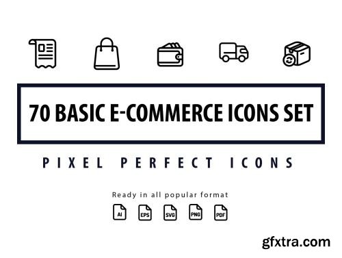 140 Basic E-Commerce Icons Set Ui8.net