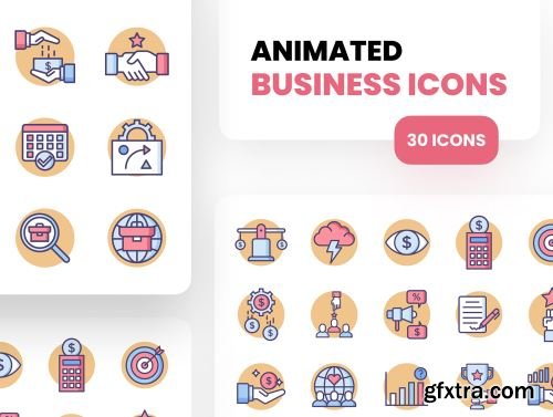 30 Animated Business Icons Ui8.net