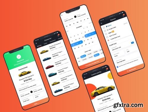 Vola Cars Premium iOS App UI Kit Sketch Ui8.net