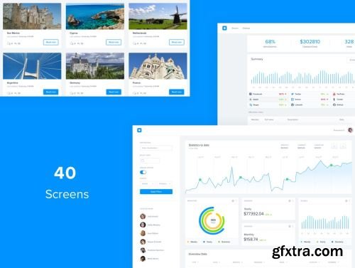 40 Web Dashboard UI Kit Ui8.net