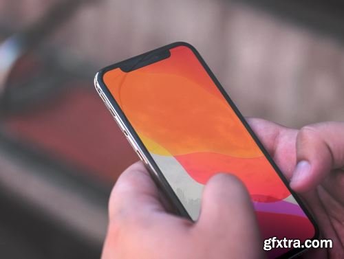 5 iPhone X in hand mockups Ui8.net
