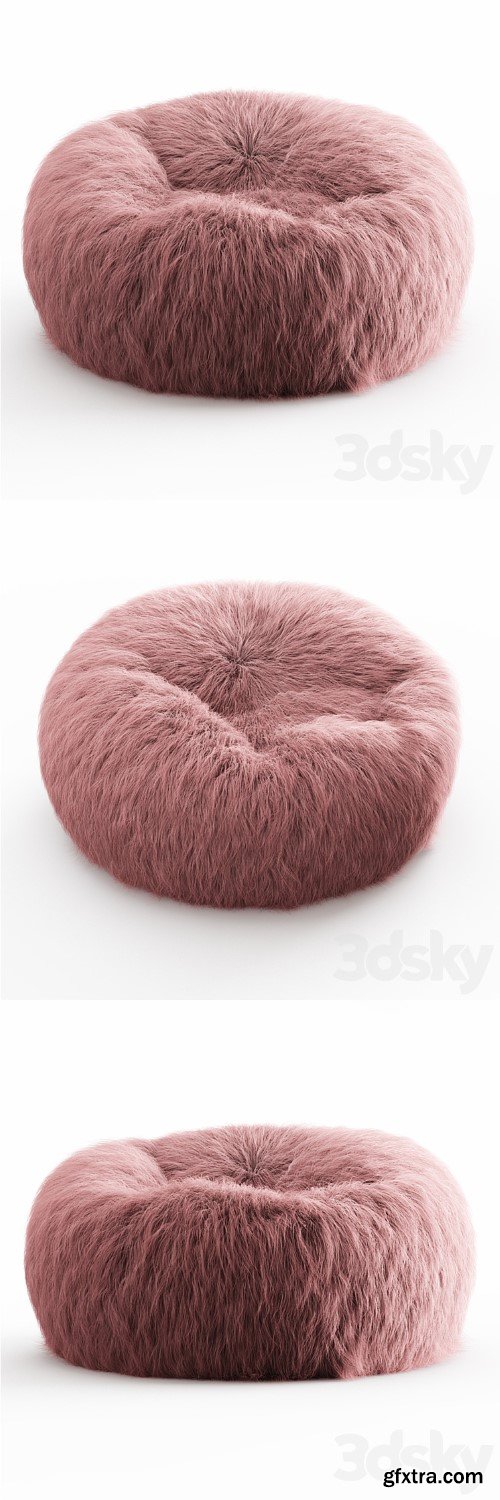 Himalayan Faux-Fur Beanbag