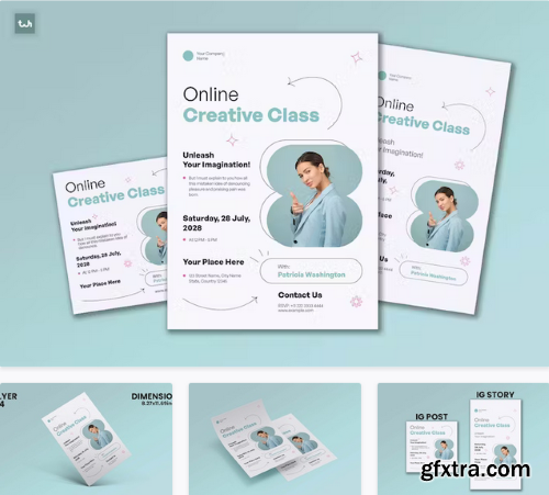 Online Creative Class Flyer Set | 002