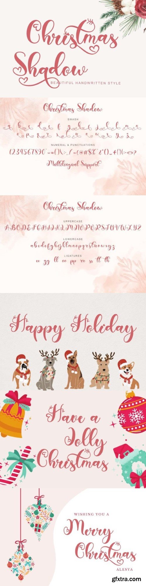 Christmas Shadow Font