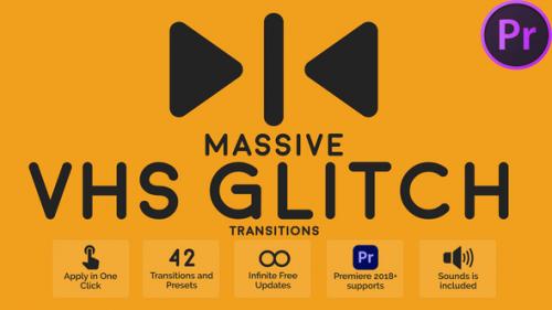 Videohive - Massive VHS Glitch Transitions - 47417136 - 47417136