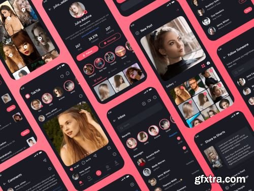 TokTok - Social Media App UI Kit Ui8.net