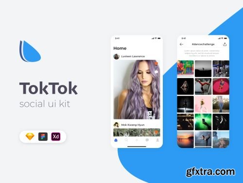 TokTok Social UI Kit Ui8.net