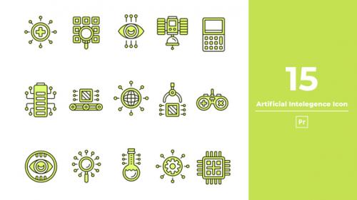 Videohive - Artificial Intelegence Icon Premiere Pro - 47421101 - 47421101