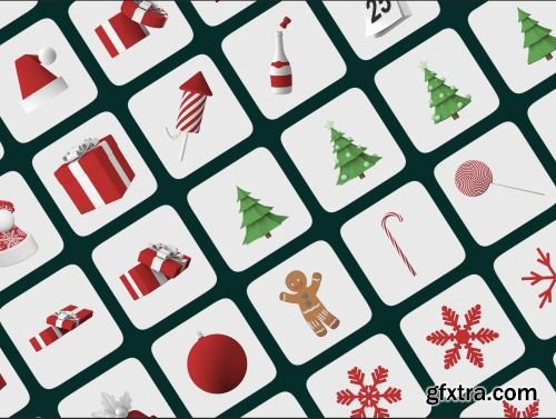 Winter Holiday - 3D Christmas Icons Ui8.net