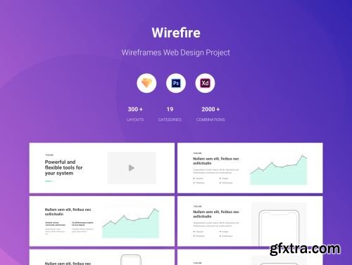 Wirefire - Wireframe Kit Web Design Ui8.net