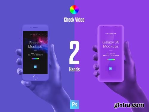 Unicolor & B/W Hands Mockups Ui8.net