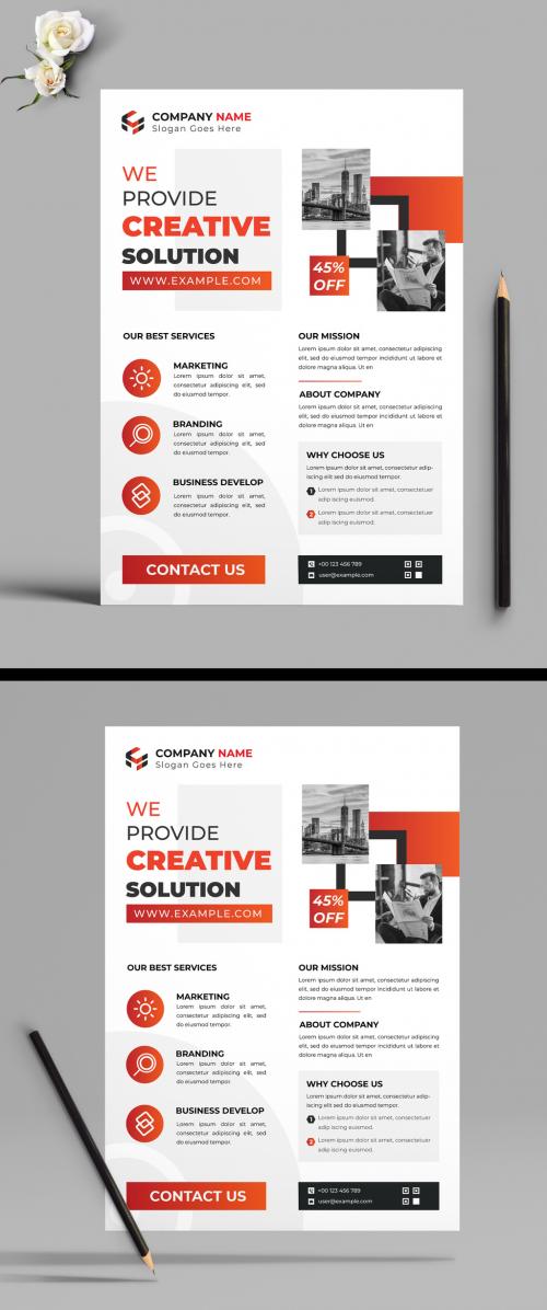 Creative Solution Flyer Design Template 582613754