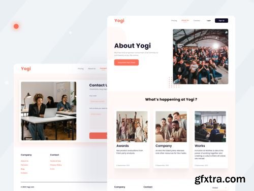 Yogi - A Premium Startup Website Design UI kit Ui8.net