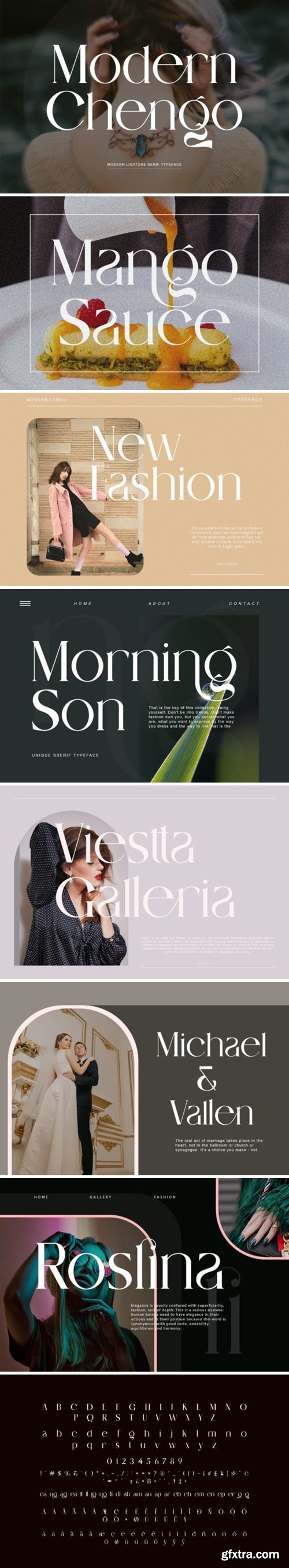 Modern Chengo Ligature Serif Typeface Font