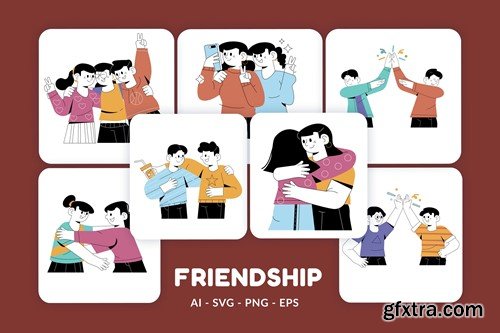 Friendship Vector Illustration v.1 BAT8E2E