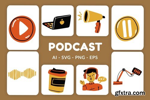 Podcast Vector Illustration v.2 LC5BUJ5